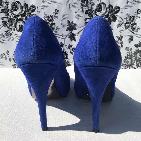 Steve Madden Trinitie Blue Suede Pumps - Picture 4 of 10